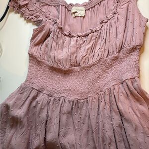 Urban Outfitters Pink Smocked Dress